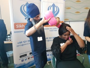 Turban Awareness Day - Lola reporter turban tied